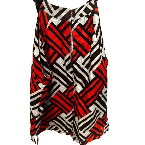 Milly of‎ New York Women's Red Sleeveless Halter Neck Back Zip Tank top Size 4 - Picture 3 of 4